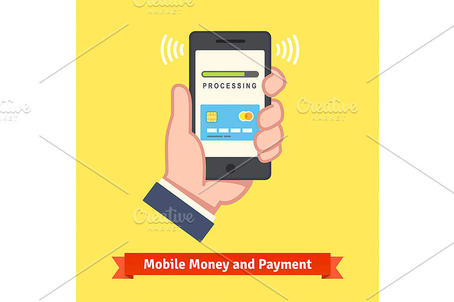 Mobile banking concept in Graphics - product preview 8