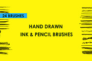 Hand Drawn Ink & Pencil Brushes