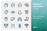 Medical Specialties Icons - Set 1   