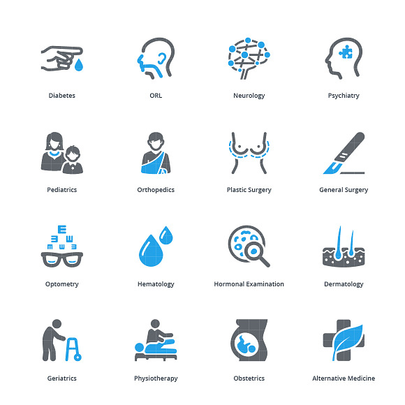 Medical Specialties Icons - Set 2  in Medical Icons - product preview 1