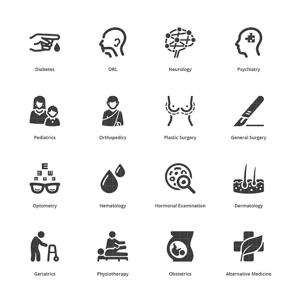 Medical Specialties Icons - Set 2  in Medical Icons - product preview 2
