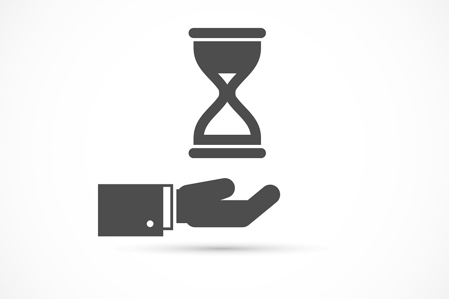 Hand holding hourglass in Icons - product preview 8
