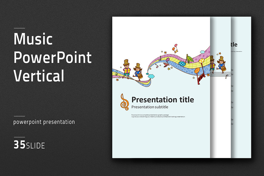 Music PowerPoint  Vertical  in PowerPoint Templates - product preview 8