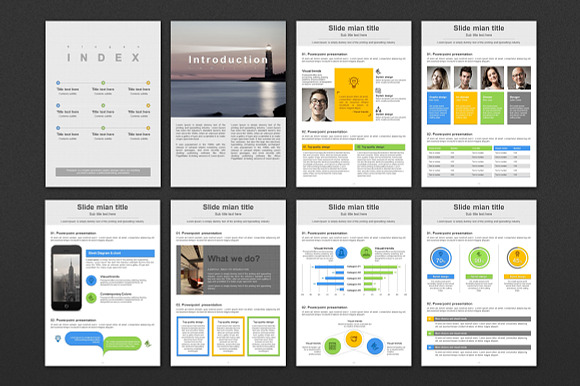 Grid PowerPoint Vertical Template in PowerPoint Templates - product preview 1