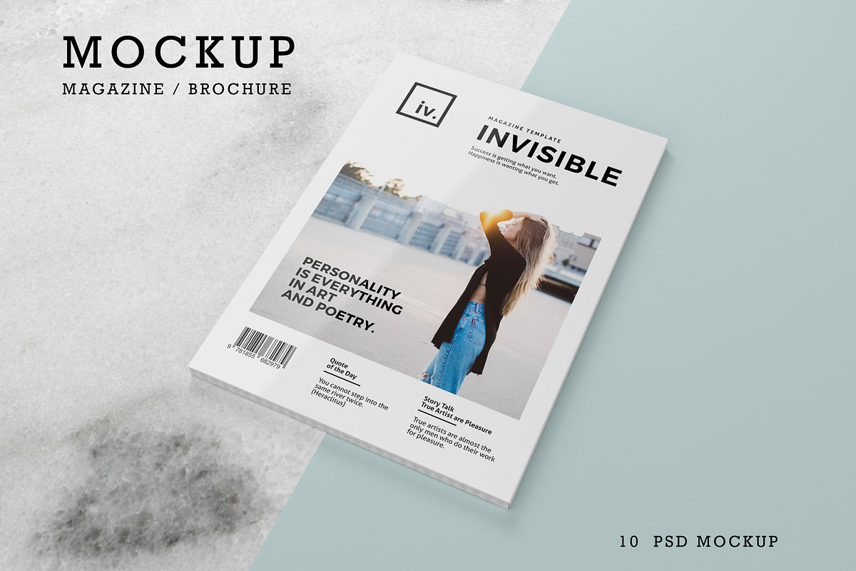 Brochure / Magazine Mockups  in Print Mockups - product preview 8