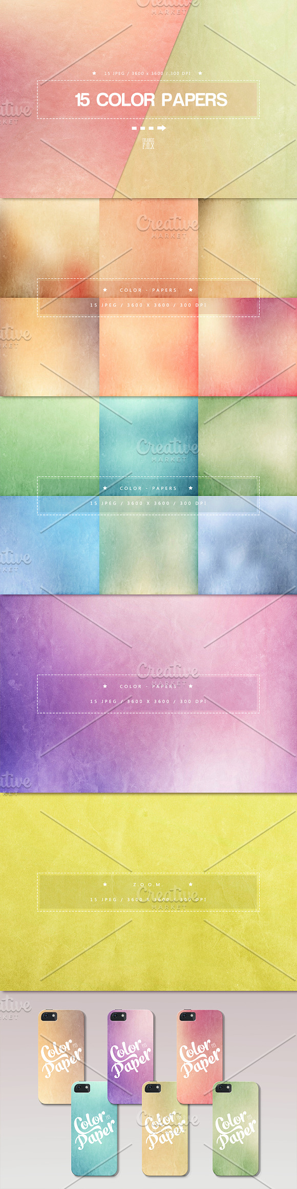 15 Color Papers in Textures - product preview 6
