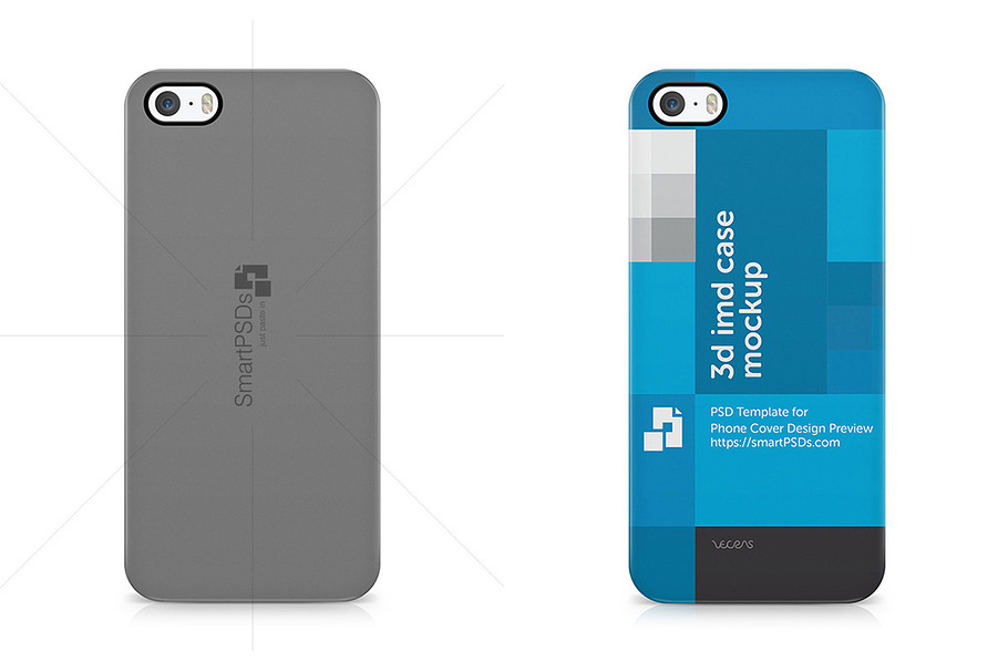 iPhone 5-5s 3d Case Back Mock-up in Product Mockups - product preview 8