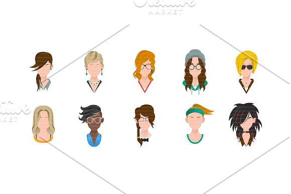30 Fresh & Modern Avatars in Modern Icons - product preview 2