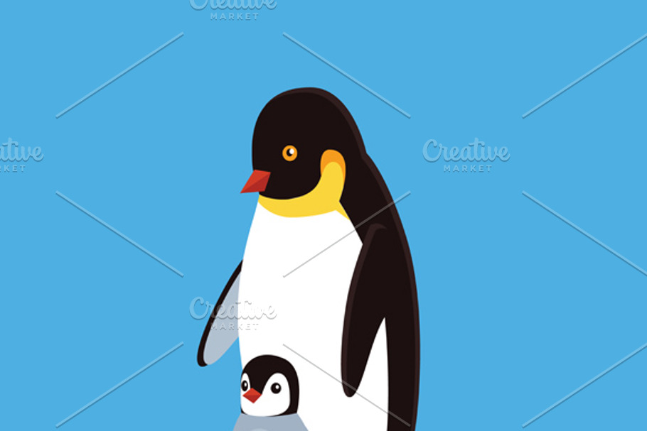Animal Pinguin Design Flat