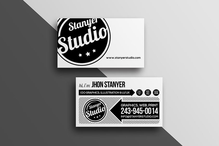 Agency/Studio business Card #45 in Business Card Templates - product preview 8