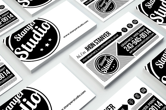 Agency/Studio business Card #45 in Business Card Templates - product preview 2