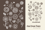 Hand Drawn Flowers Clipart