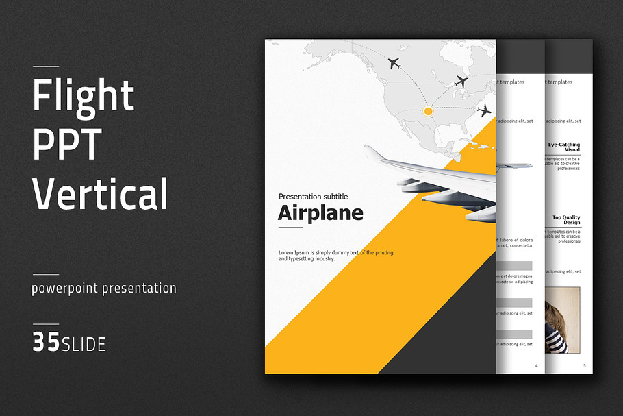 Flight  PPT  Vertical in PowerPoint Templates - product preview 8
