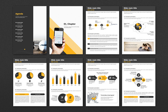 Flight  PPT  Vertical in PowerPoint Templates - product preview 1