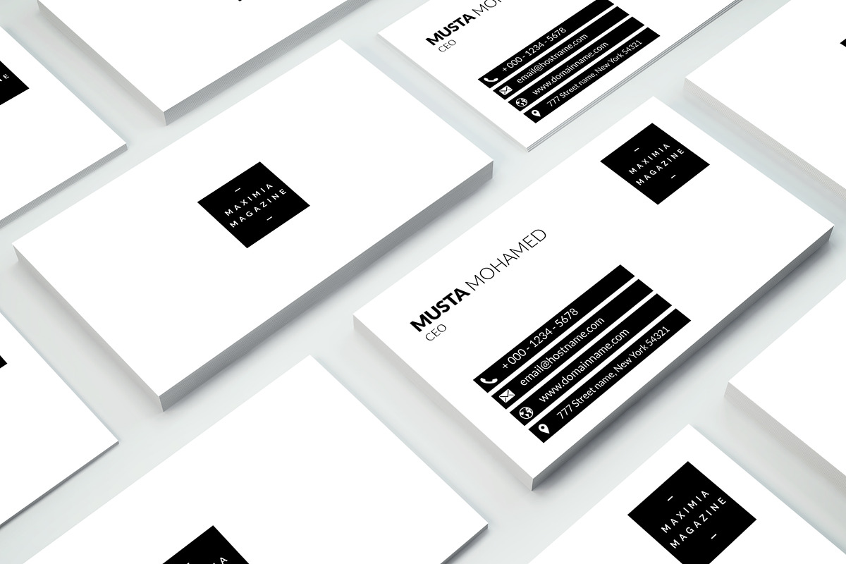 Clean Minimal Business Card - 08 in Business Card Templates - product preview 8