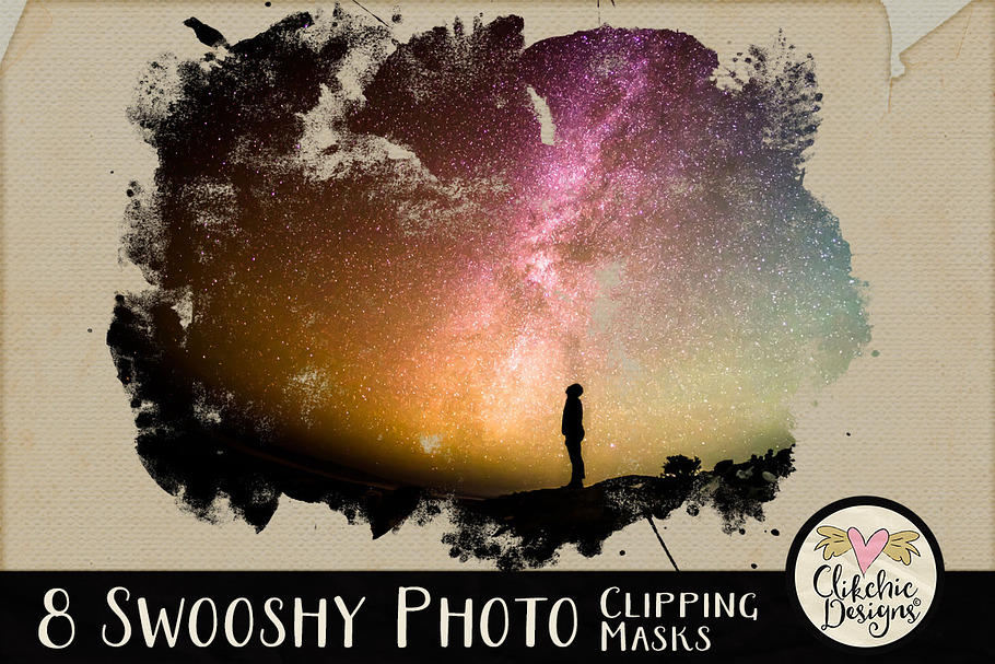 Swooshy Painted Photo Clipping Masks in Photoshop Shapes - product preview 8