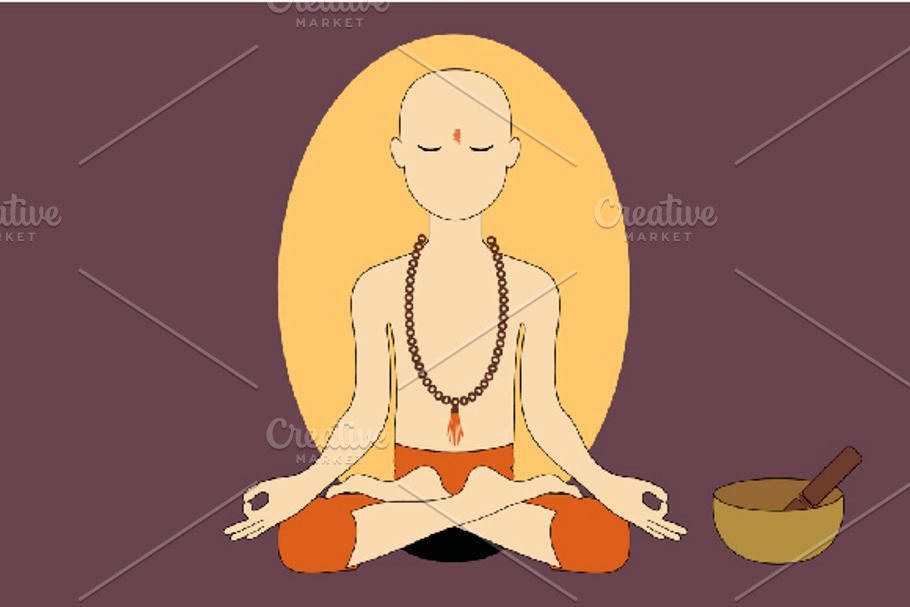 Persons Doing Yoga and Meditation in Illustrations - product preview 8