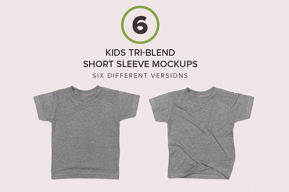 Kids Tri-Blend Short Sleeve Mockups in Product Mockups - product preview 4