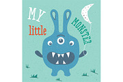 Monster illustration in baby style