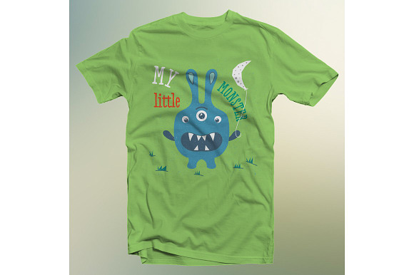 Monster illustration in baby style in Illustrations - product preview 1