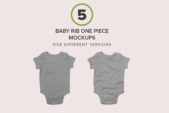 Baby Rib One Piece Mockups in Product Mockups - product preview 4