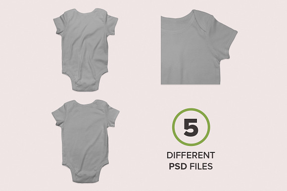 Baby Rib One Piece Mockups in Product Mockups - product preview 5