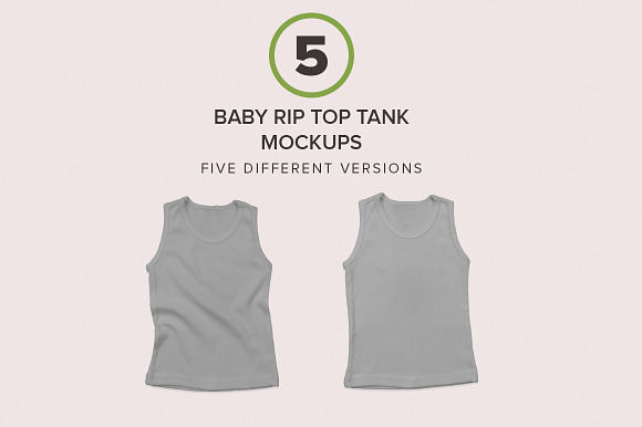Baby Rip Top Tank Mockups in Product Mockups - product preview 4