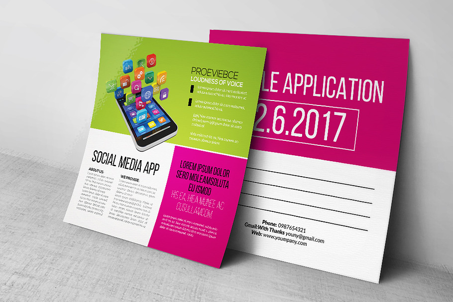 Social Media App Post Card in Postcard Templates - product preview 8