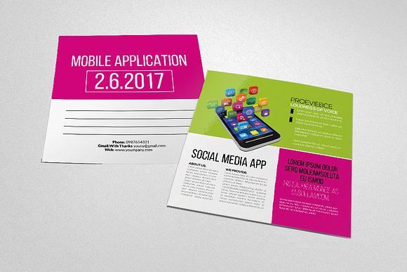 Social Media App Post Card in Postcard Templates - product preview 1