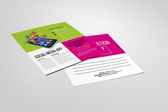 Social Media App Post Card in Postcard Templates - product preview 3