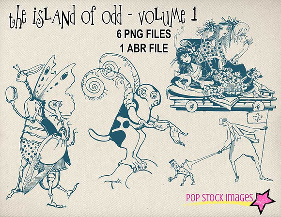 The Island of Odd - PNG and ABR set in Photoshop Brushes - product preview 1