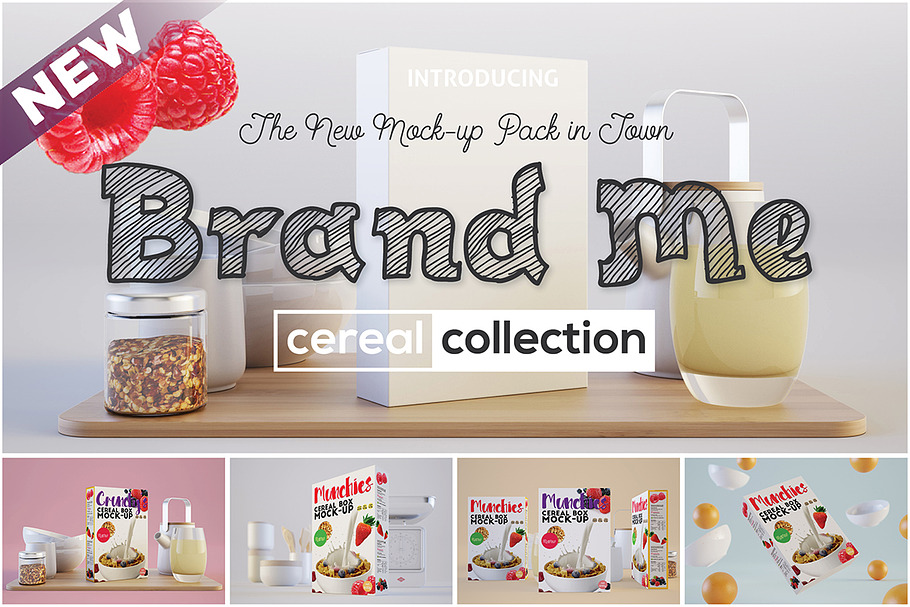 Brand Me - Cereal Mock-up Collection in Branding Mockups - product preview 8