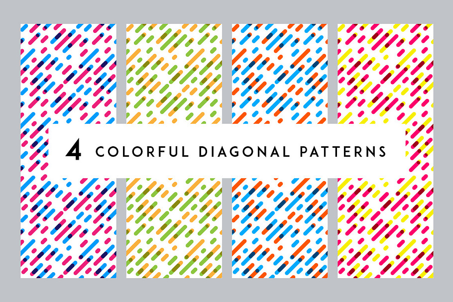 4 Colorful Diagonal Patterns in Patterns - product preview 8