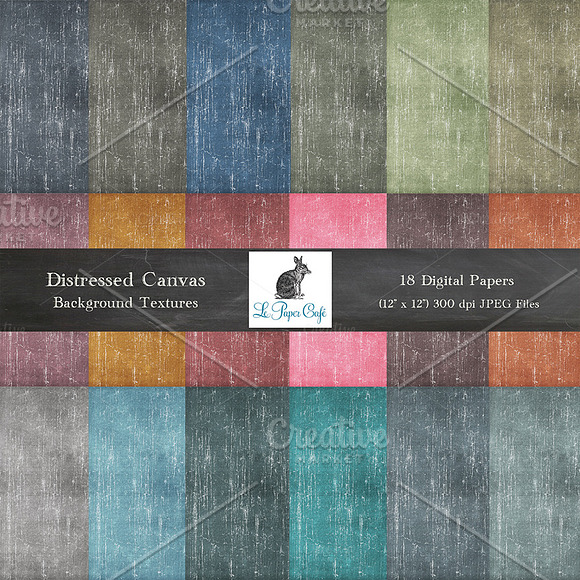 Distressed Canvas BackgroundTextures in Textures - product preview 4