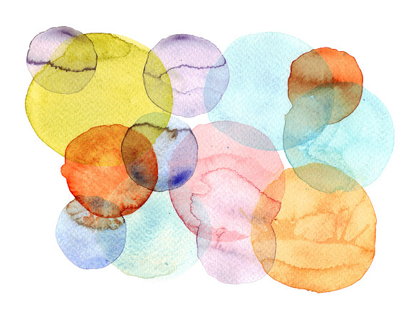 Watercolor (raster and vector) blots in Textures - product preview 1