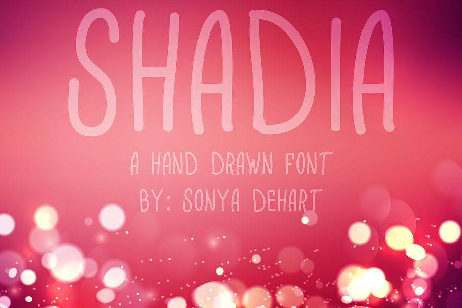 Shadia A Hand Drawn Font 