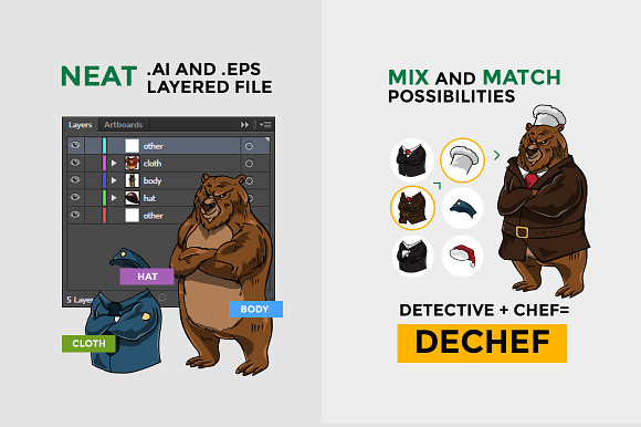 15 Bear Characters in Various Job in Illustrations - product preview 2