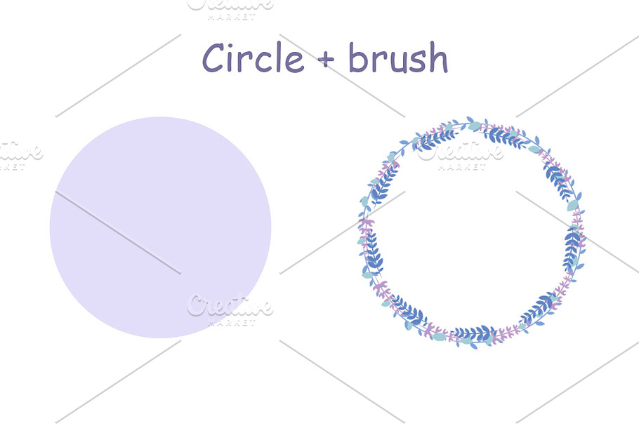 Wreath Brushes for Illustrator in Photoshop Brushes - product preview 8