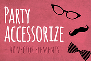 Party Accessorize-moustache,glasses