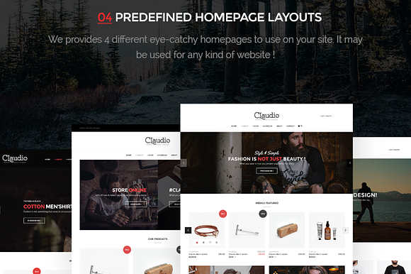 Claudio - Modern Ecommerce Theme in WordPress Commerce Themes - product preview 1