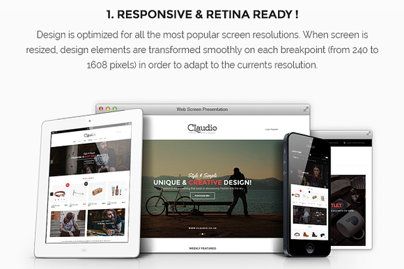 Claudio - Modern Ecommerce Theme in WordPress Commerce Themes - product preview 2