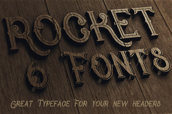 Rocket- Vintage Style Font in Display Fonts - product preview 3