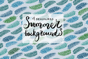 4 seamless summer backgrounds