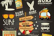 surfing poster Chalkboard Design