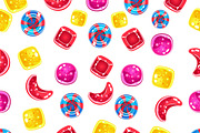 Seamless background with candies