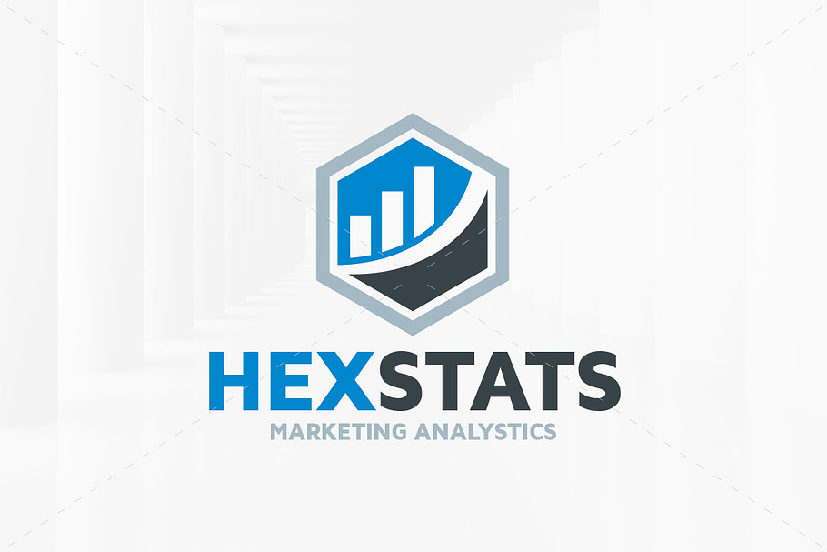 Hex Stats Logo Template in Logo Templates - product preview 8