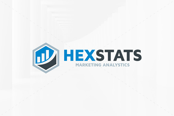 Hex Stats Logo Template in Logo Templates - product preview 1