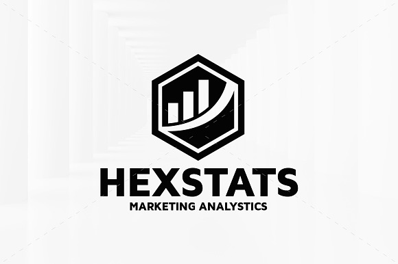 Hex Stats Logo Template in Logo Templates - product preview 3