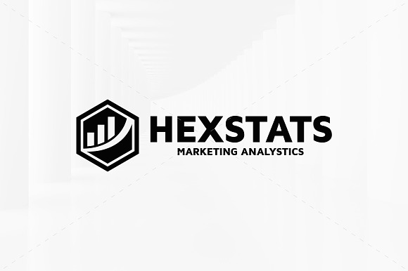 Hex Stats Logo Template in Logo Templates - product preview 4