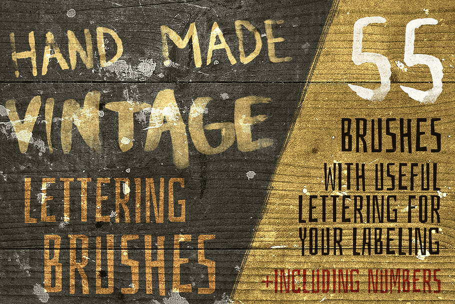 Hand-Made Vintage Lettering Brushes in Add-Ons - product preview 8